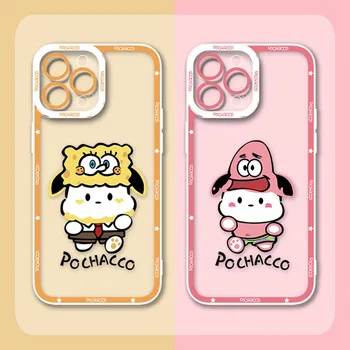 Mielas Pachacco SpongeBobs Telefoną Atveju Xiaomi Redmi 12 Pastaba Turbo 12S 11 Pro Plus 10S 11S 9S 10 9 8 7 6 10C K60 Pro K60E Dangtis